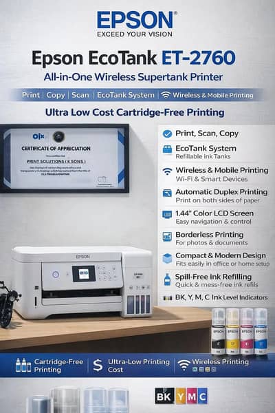 Epson printers | printer All in one, with Scanner And Wifi fresh stock