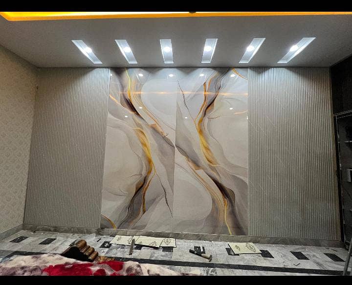 Media wall-Pvc panel- Wpc fluted panel- Solid panel-Wall panel 9