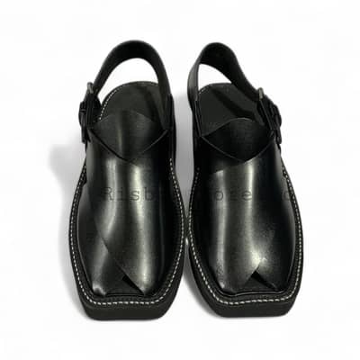 Handmade Peshawari kptn Chappal ‘Black