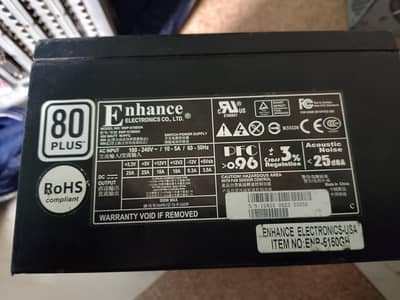 500 watt 80+ psu unit,imported piece, used, best for budget gaming PCs