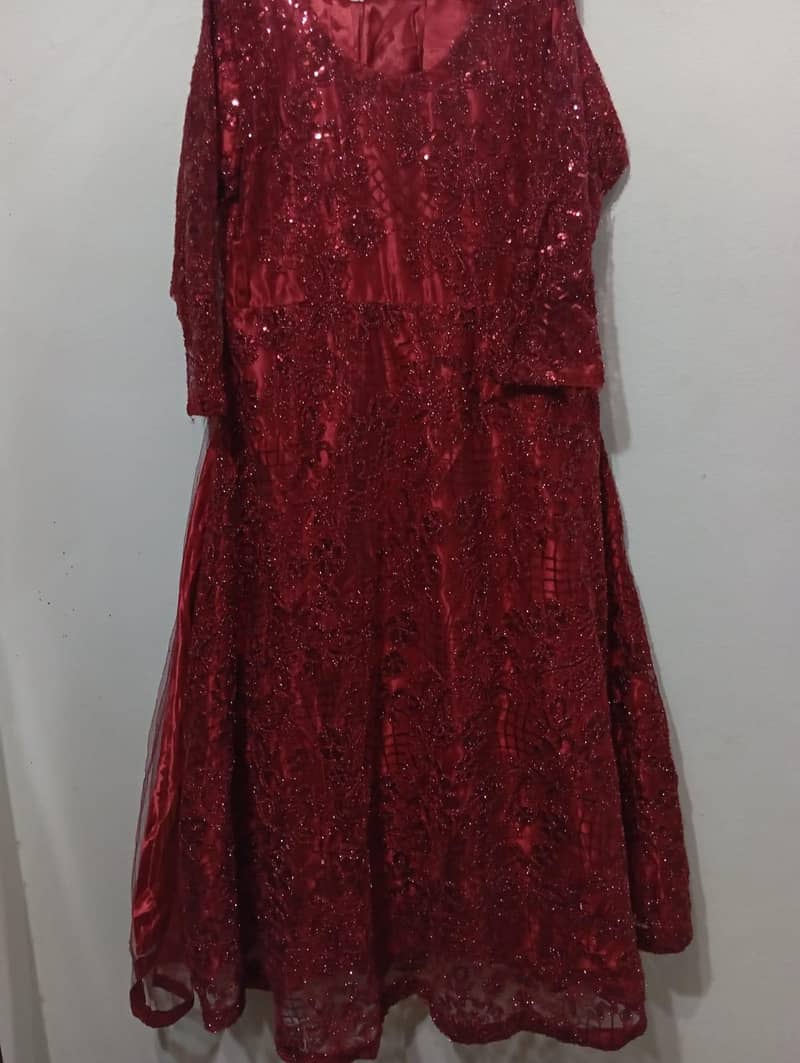 Frock with saatar and embroidery work 3