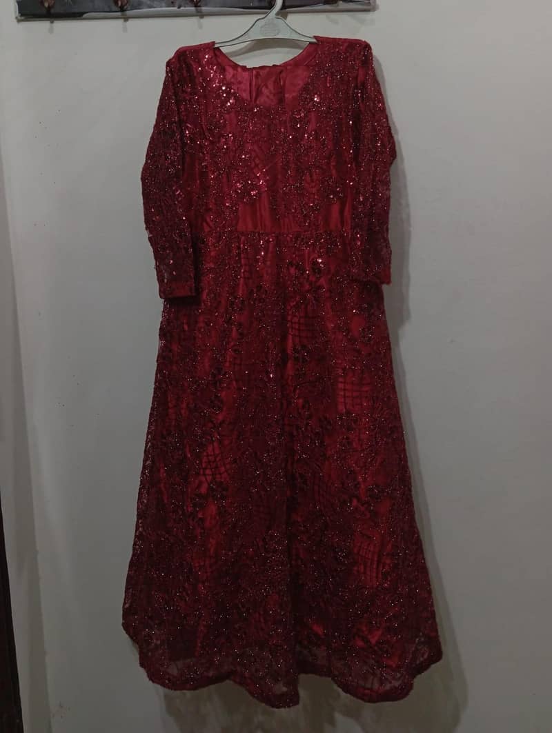 Frock with saatar and embroidery work 5