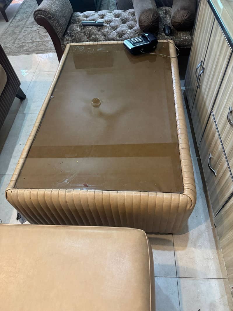 L shape sofa with table 5