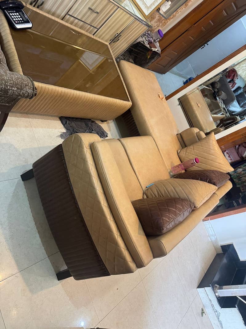 L shape sofa with table 11