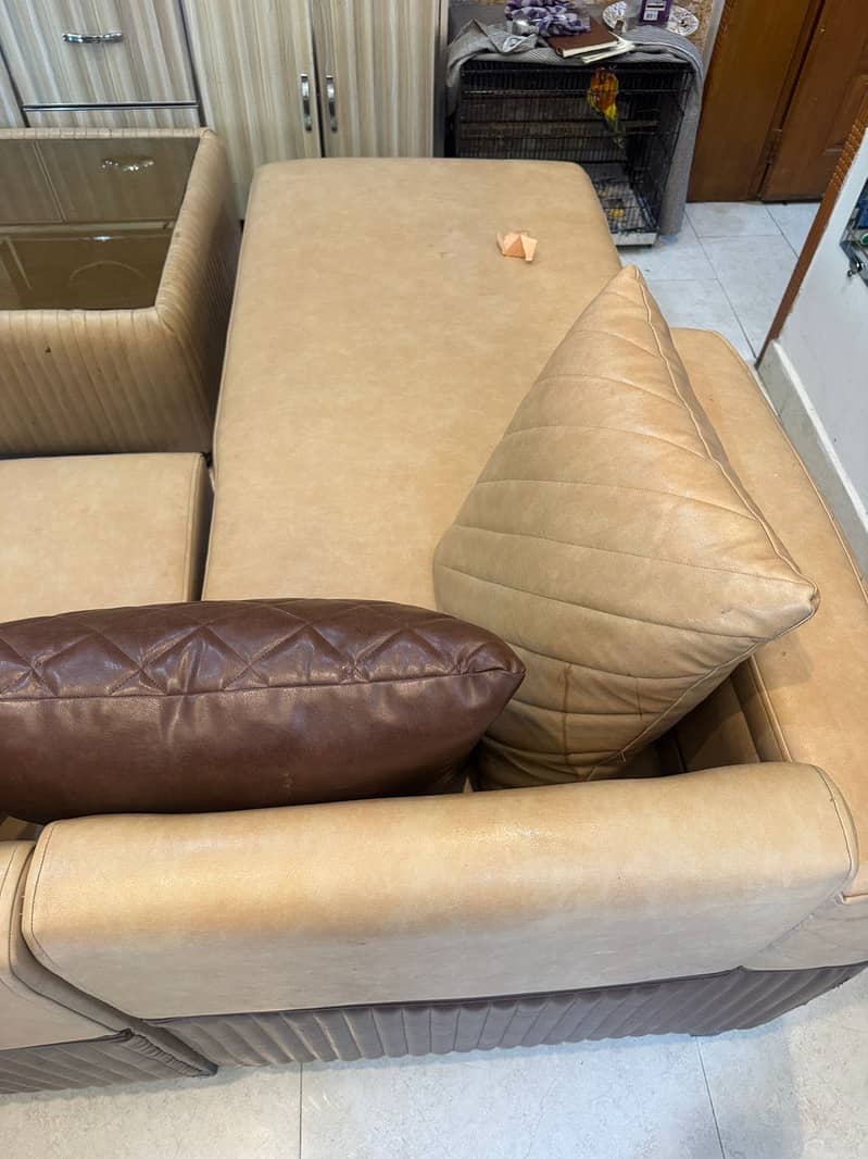 L shape sofa with table 14