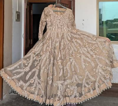 Bridal Maxi Dress - Heavy Embroidered Net -Excellent condition