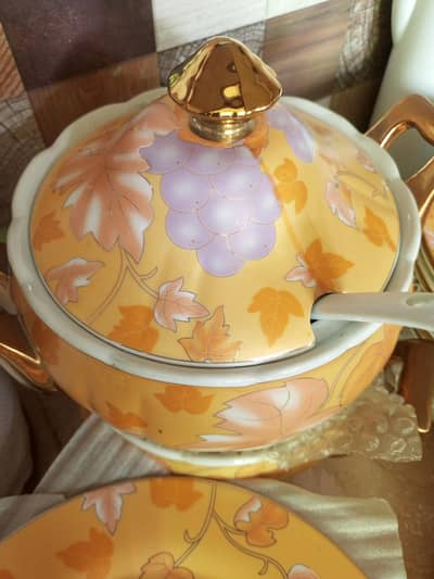 gold plated dinner set