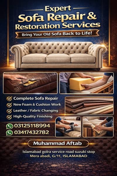 SOFA & BED REPAIRING / NEW MAKING