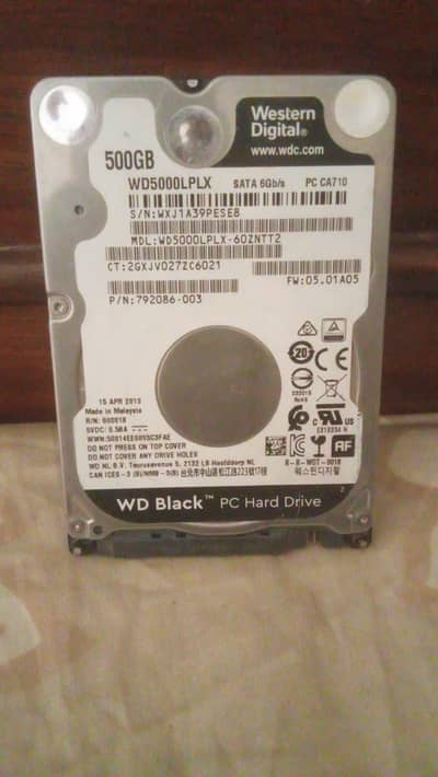 Leptop HDD health 100%. 500 gb no bad sector