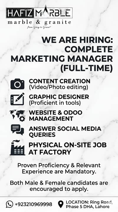 Marketing Manager & Website Developer (Odoo / Social Media)