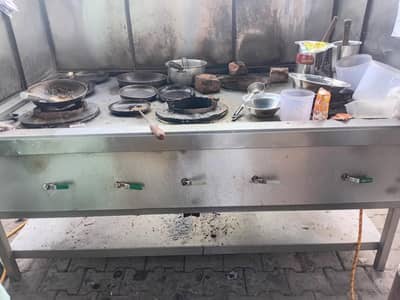 restaurant Gas stove. Burner range