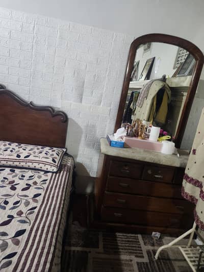 double bed and dressing table