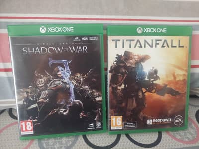 xbox one games set of two games, slightly used