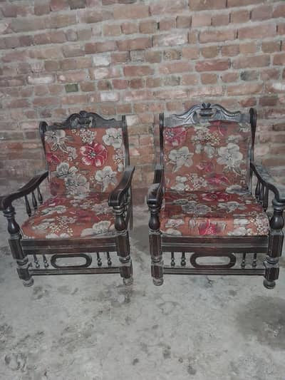 5 seater sofa set pure lakri ka.