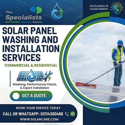 solar panel washing service