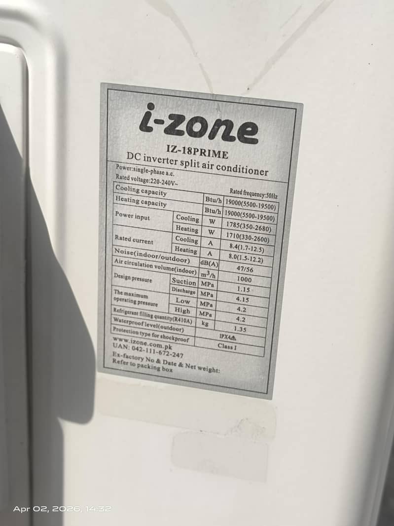 I zone split ac 18 prime 0