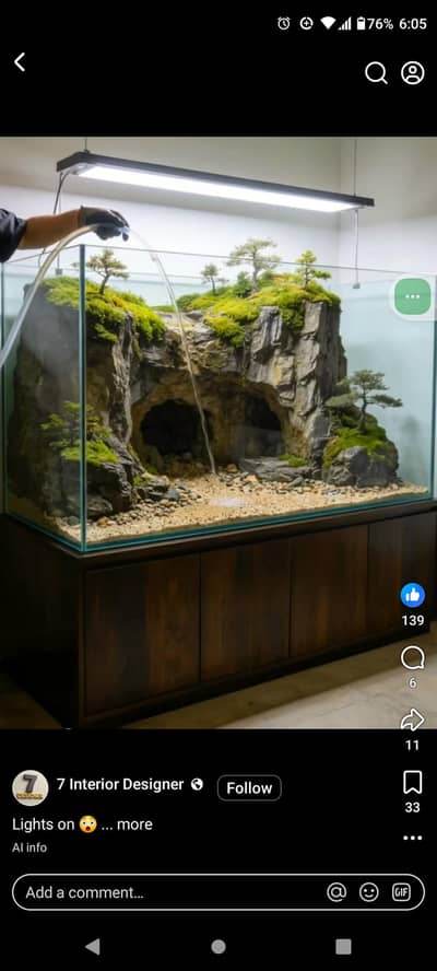 Luxury 3D Aquarium & Waterfall Design | Custom Wall Aquarium