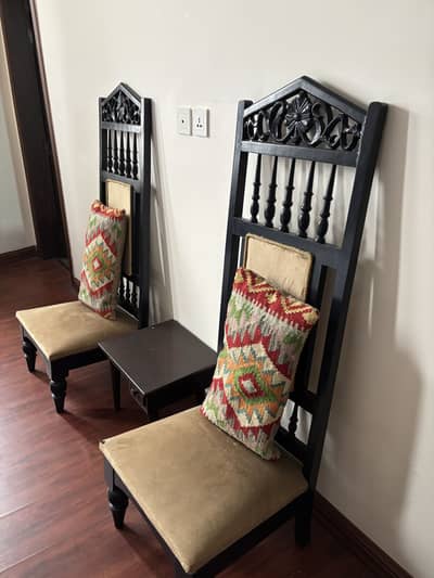 Pair of stylish bedroom chairs