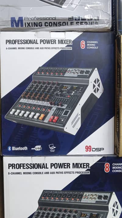 8ch power mixer 99 DSP  digital effects