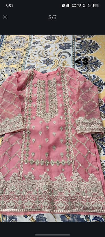 organza suit embroidery stone work