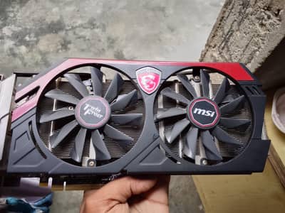MSI Graphic Card GTX 760 2GB. 256bit Twin Fan Used without Box
