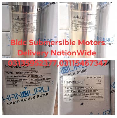 Bldc Submersible Motors with Mppt controller All models available