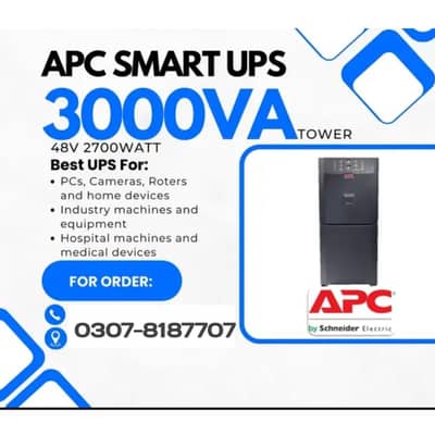 UPS OF AMERICAN BRANDED APC OF 3000VA/3KVA WITH AFFORDABLE RANGE
