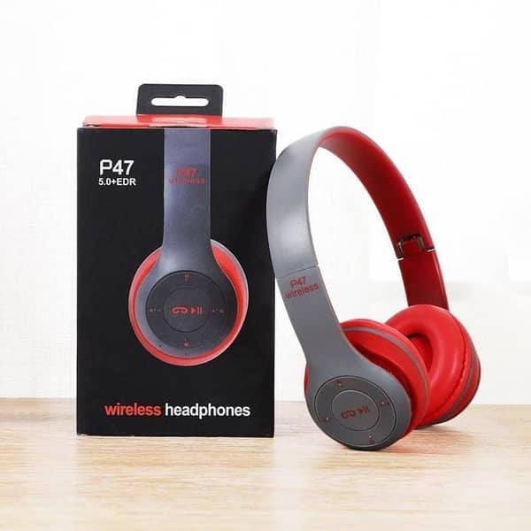 ORIGINAL IMPORTED P47 Wireless Bluetooth Head Phones Foldable, Super Bass & Multi-Color Freedom