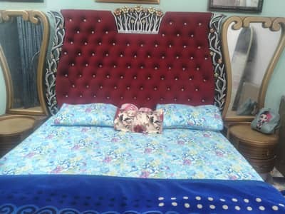 bed side table dressing table 3 doors almari  or bartan  Wala showcais