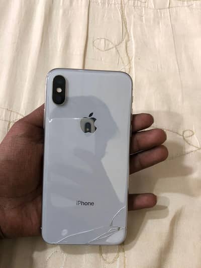 iphone X Pta approved 256 GB Waterpack  only back minor break ha