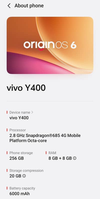 Vivo y400 Complete Accessories