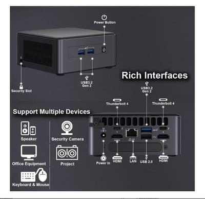 Intel NUC 11th Gen Core i5-1135G7 16GB 256GB Intel Iris Xe Mini Pc