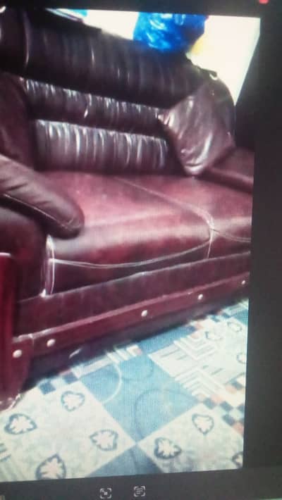 3 seater 2 seater 1 seater brown rexine