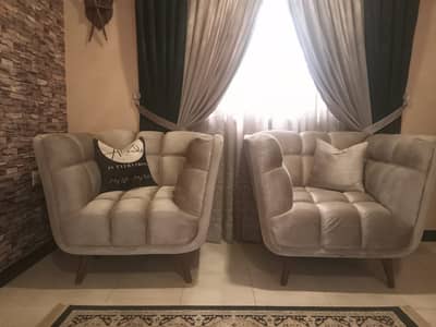 Elegant Grey Sofa Set