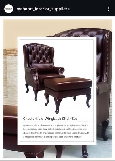Wing Chair & Ottoman