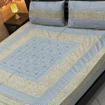 blue cotton bed sheet Most high Quality