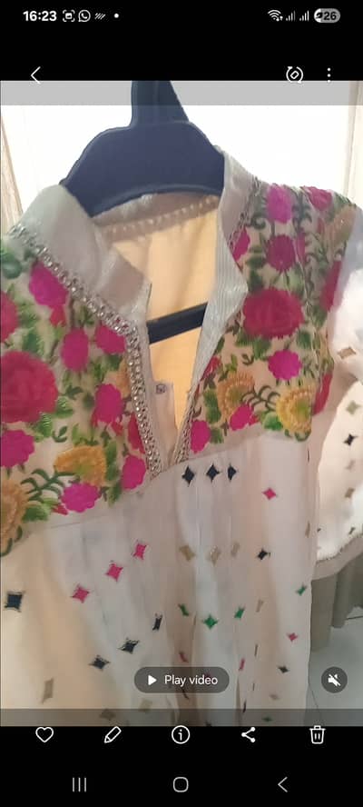 Ready to wear organza two piece dress