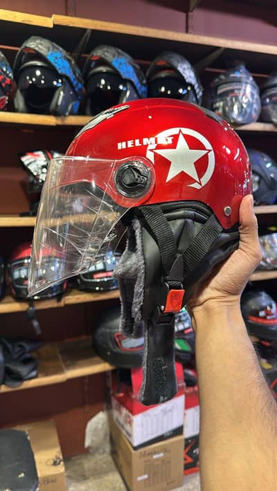 SMTK Cap Helmet Red and Black