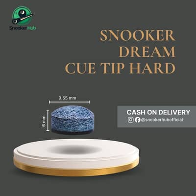Snooker Dream Cue Tip – Hard & Medium (9.55 mm & 10.55 mm) for Maximu