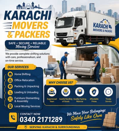 Mover & Packer - House Shifting - Cargo service - Goods Tranportation