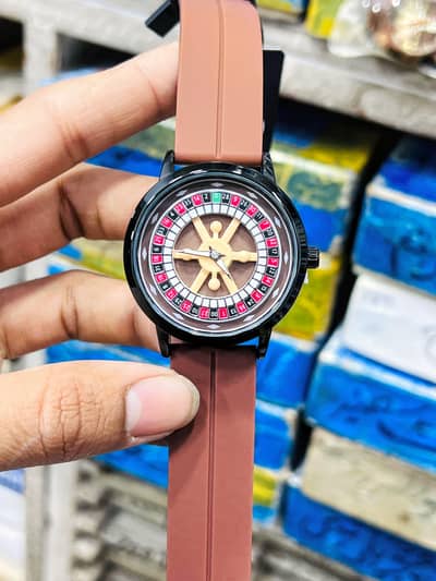 Casino roulette style best Luxury Men’s Watch - Quality rubber straps