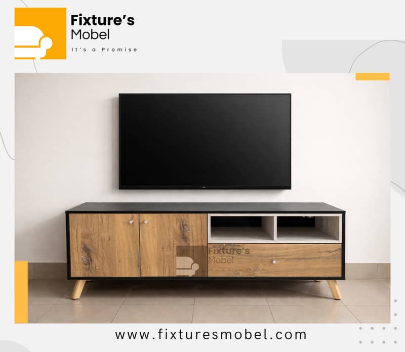 TV Console, TV Rack, Media Wall Console, LED TV Rack - Console Tables ...