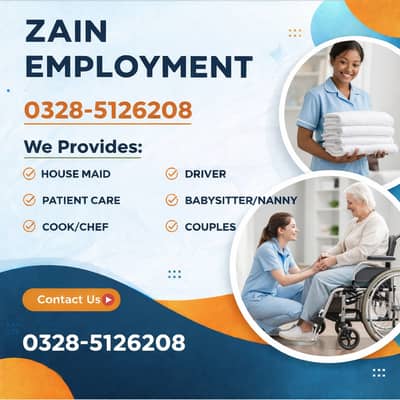 House Maids , Babysitter , Patient Care , Nurse , Driver, Maids, Cook