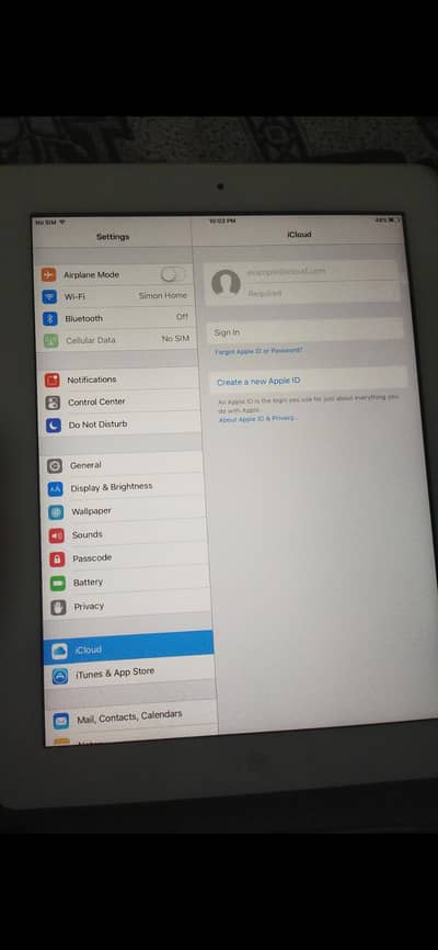 iPAD Model: A1396 (iPad 2 – WiFi )