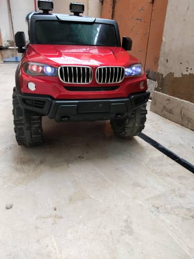 kids king size jeep mettalic red