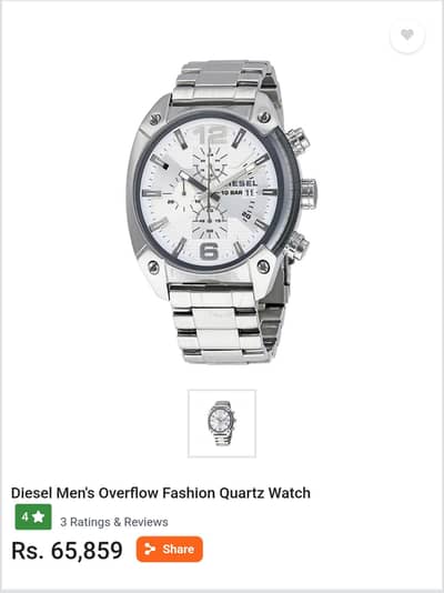 Diesel Men's Overflow Fashion Quartz Watch
