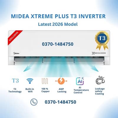 Midea T3 inverter AC, Xtreme plus 2026 Model, Midea Air conditioner