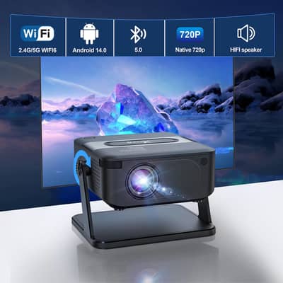 XNANO HA109 mini projector ( 200” screen size , Android 14 ) 4K HDR