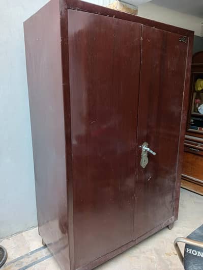 Steel Metal Almari, Wardrobe - Double Road with Drawers & Hanging Rail