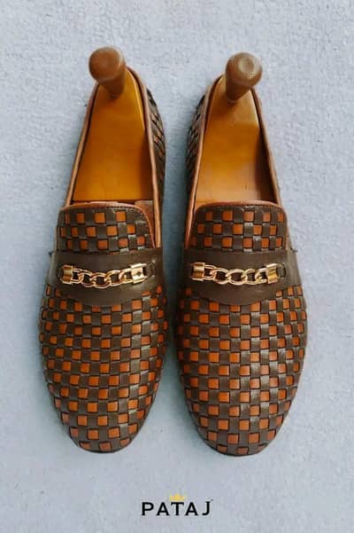 Men's Woven leather Loafers